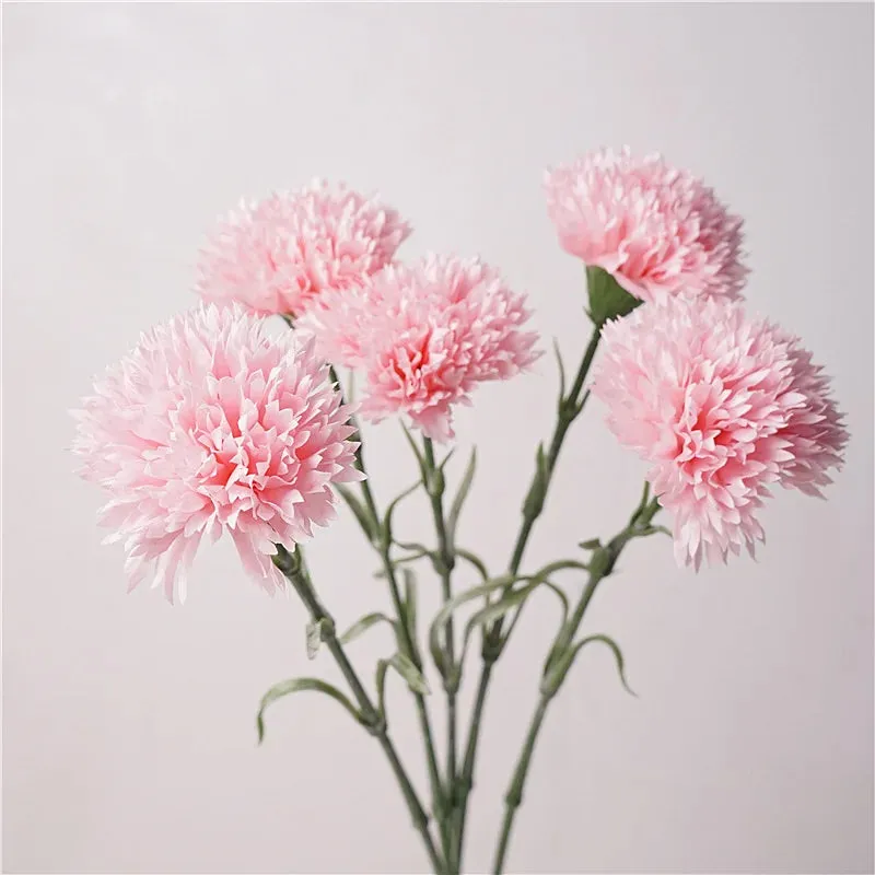 10Pcs High-end Moisturizing Carnation Artificial Flowers Mother's Day Bouquet Real Touch Flowers Gift Wedding Home Table Decor