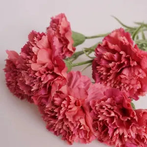 10Pcs High-end Moisturizing Carnation Artificial Flowers Mother's Day Bouquet Real Touch Flowers Gift Wedding Home Table Decor