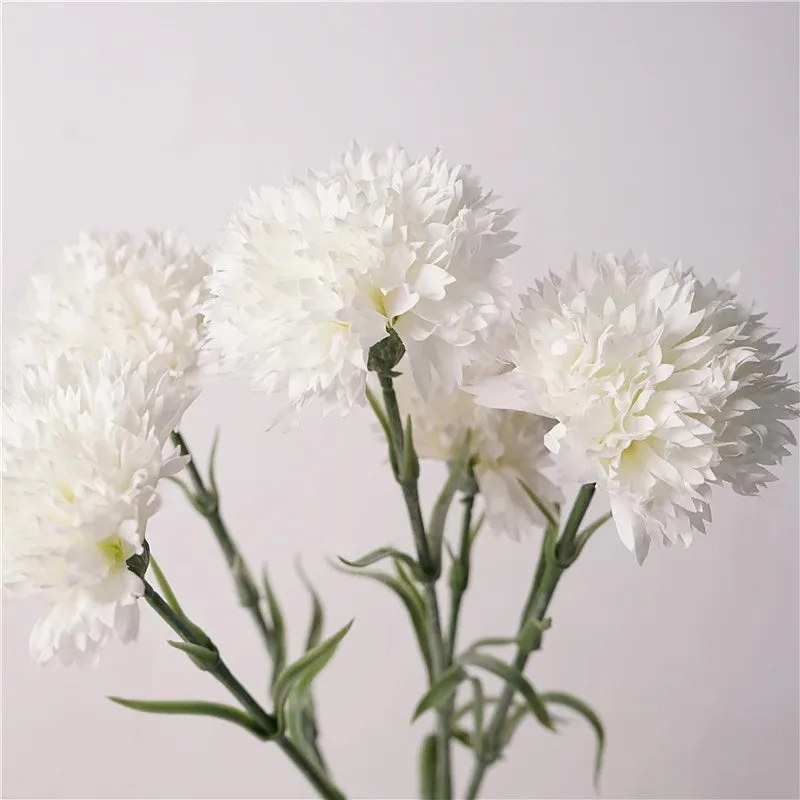 10Pcs High-end Moisturizing Carnation Artificial Flowers Mother's Day Bouquet Real Touch Flowers Gift Wedding Home Table Decor