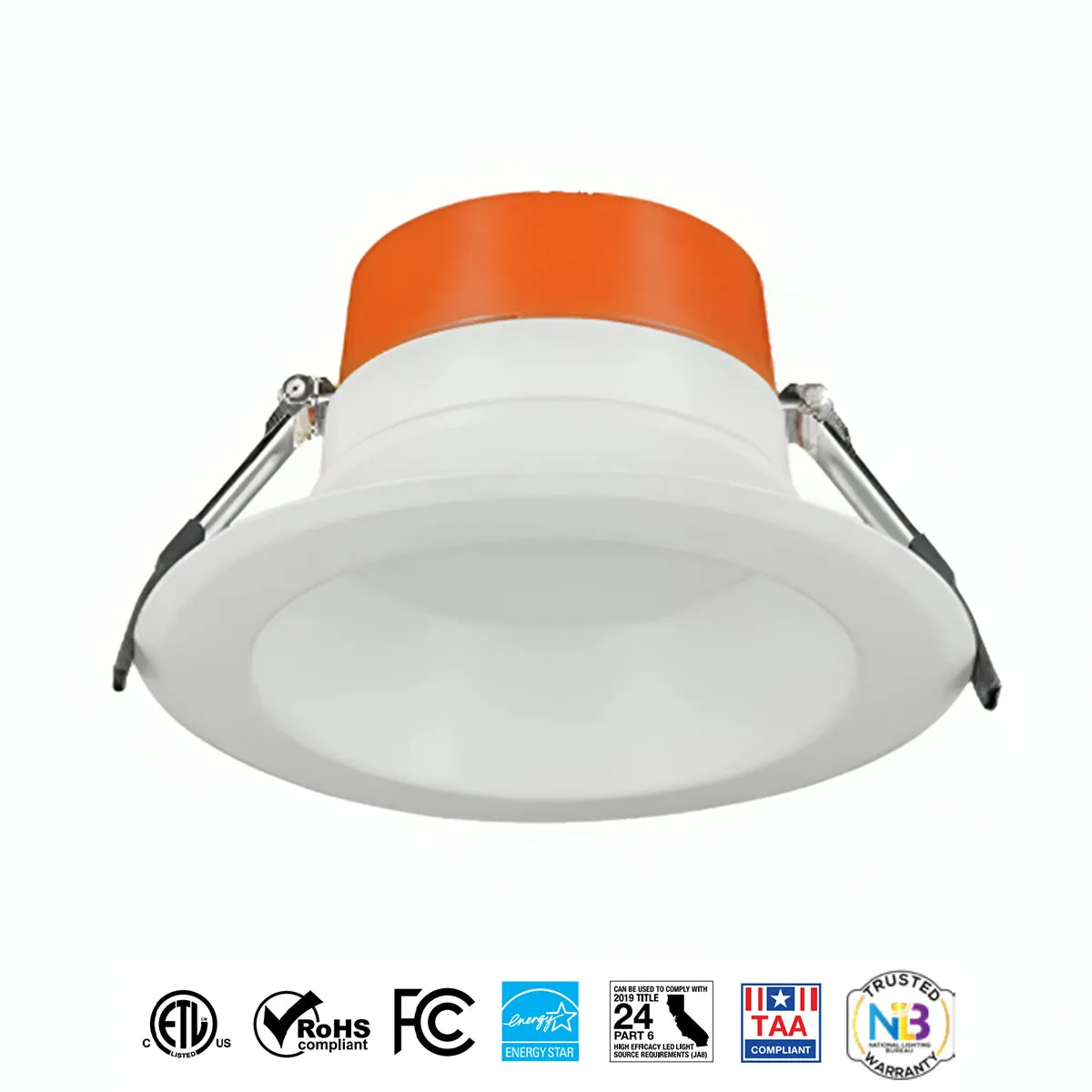 8 In Commercial LED Downlight, 2400|2800|3300 Lumens, Selectable 3000K to 5000K, 120-277V