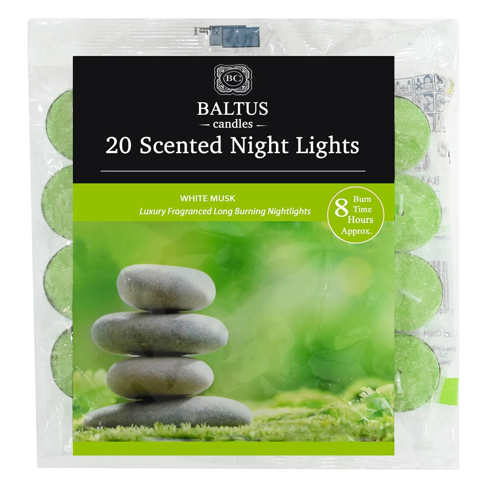 Baltus 20 Pack of Scented Tealight Night Lights Candles 8hr Burn