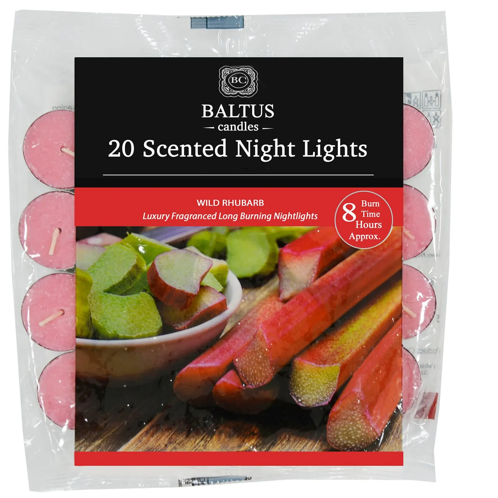 Baltus 20 Pack of Scented Tealight Night Lights Candles 8hr Burn