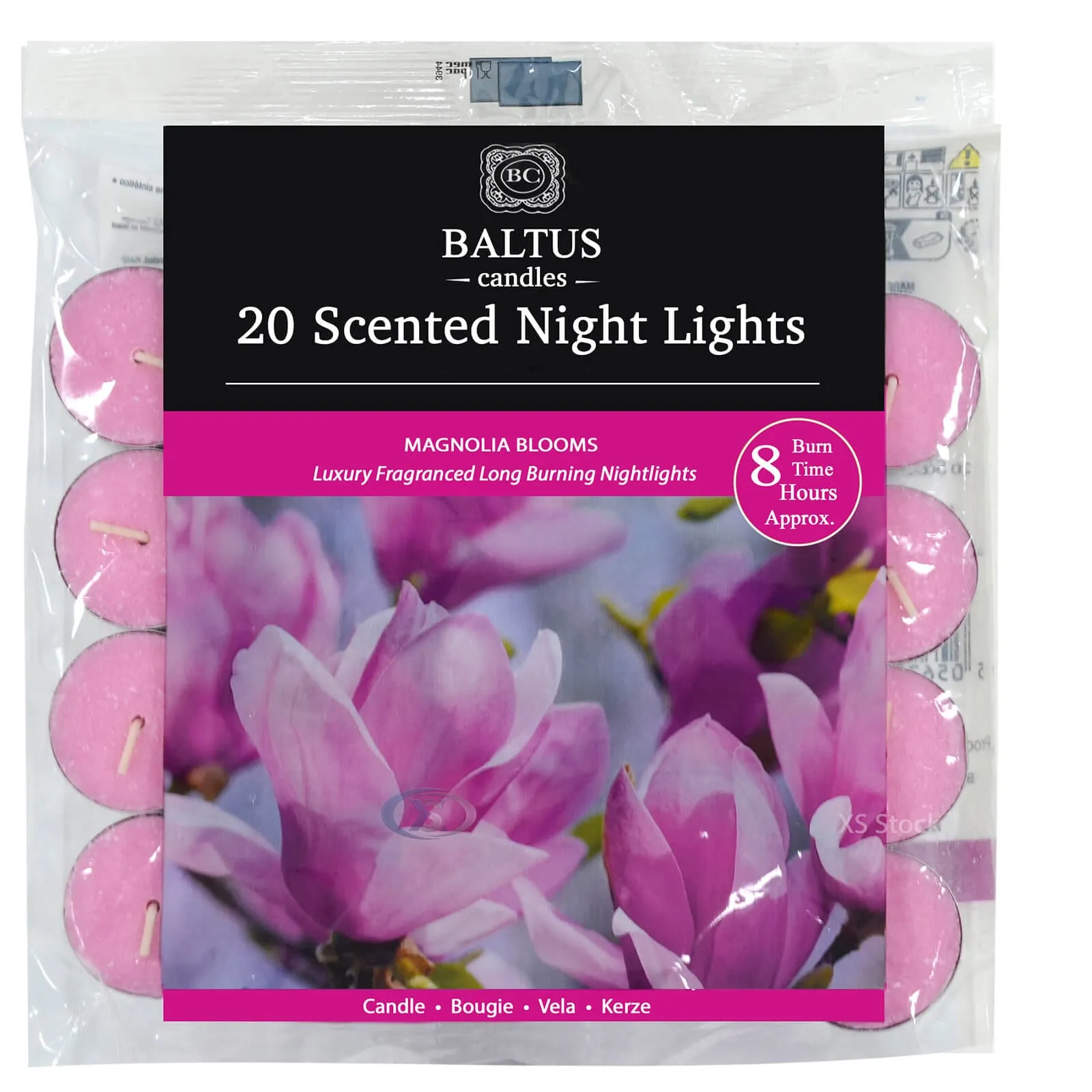 Baltus 20 Pack of Scented Tealight Night Lights Candles 8hr Burn