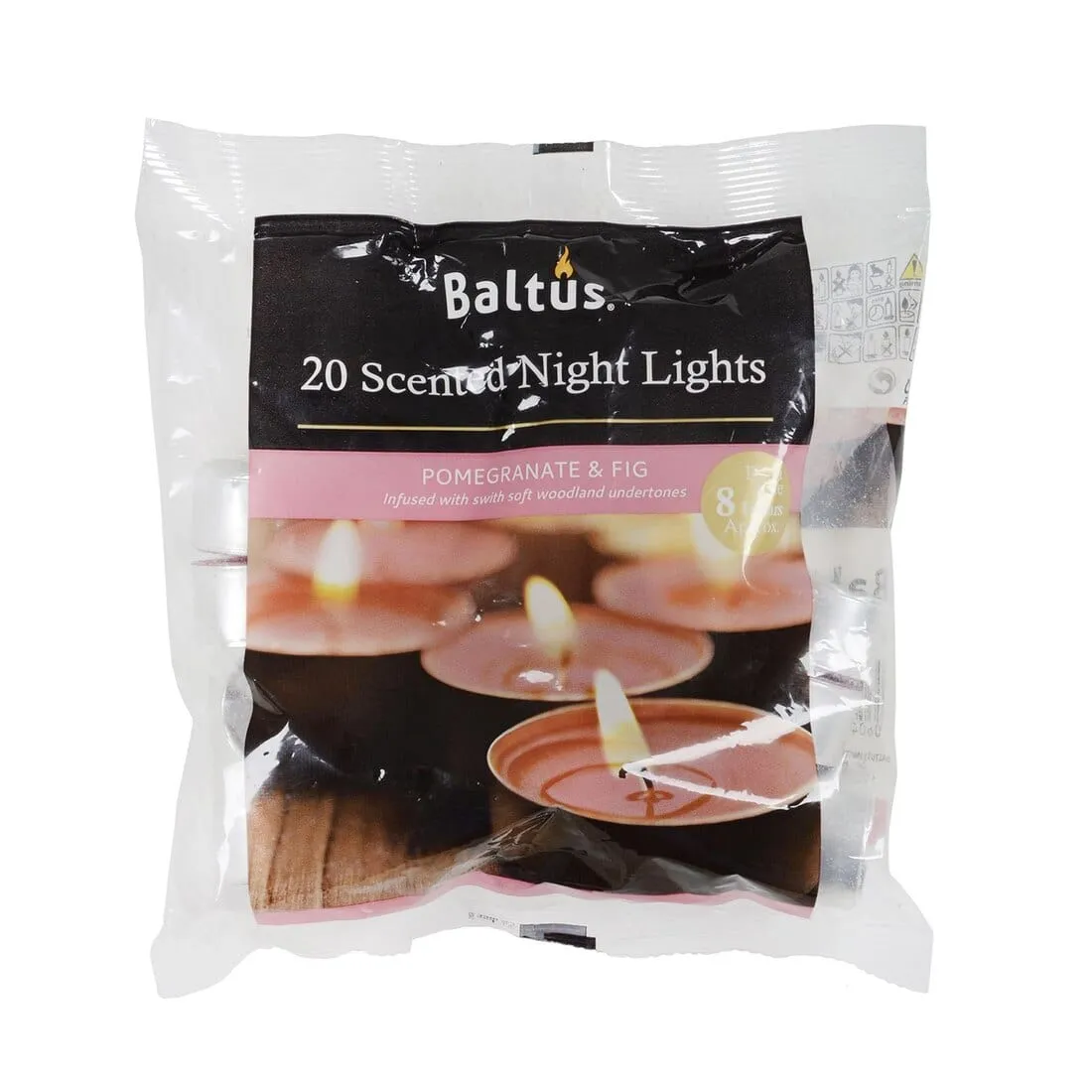 Baltus 20 Pack of Scented Tealight Night Lights Candles 8hr Burn