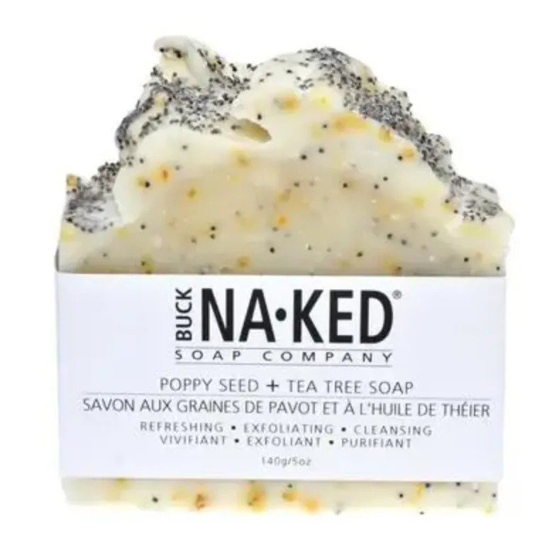 Buck Naked Soap Bar / Poppy Seed & Tea Tree