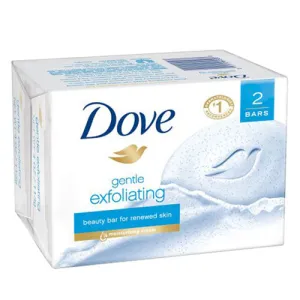 Dove Gentle Exfoliating Beauty Bar Soap, 2-pack