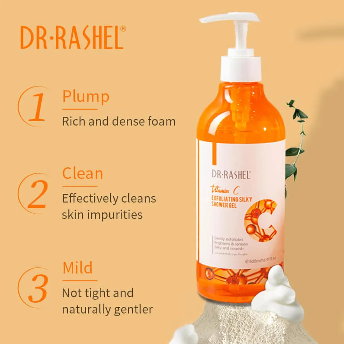 Dr.Rashel Vitamin C Exfoliating Silky Shower Gel 500ml DRL-1686