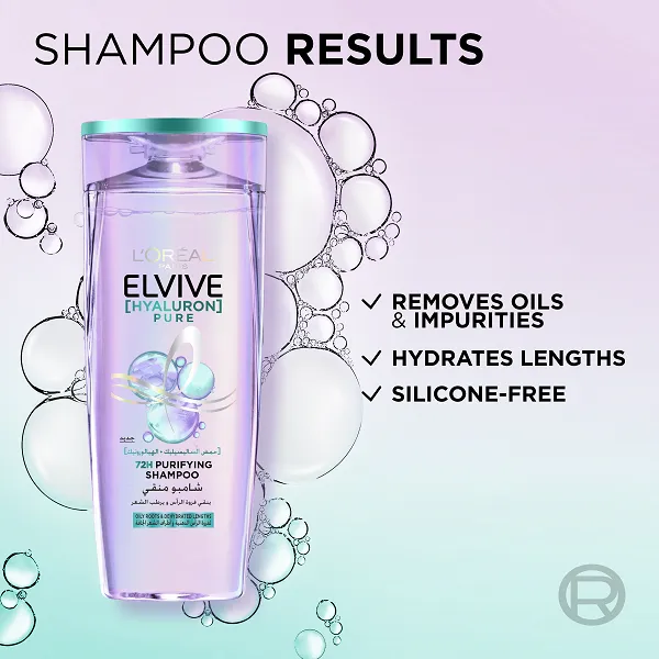 Elvive - Hyaluron Pure 72H Purifying Shampoo