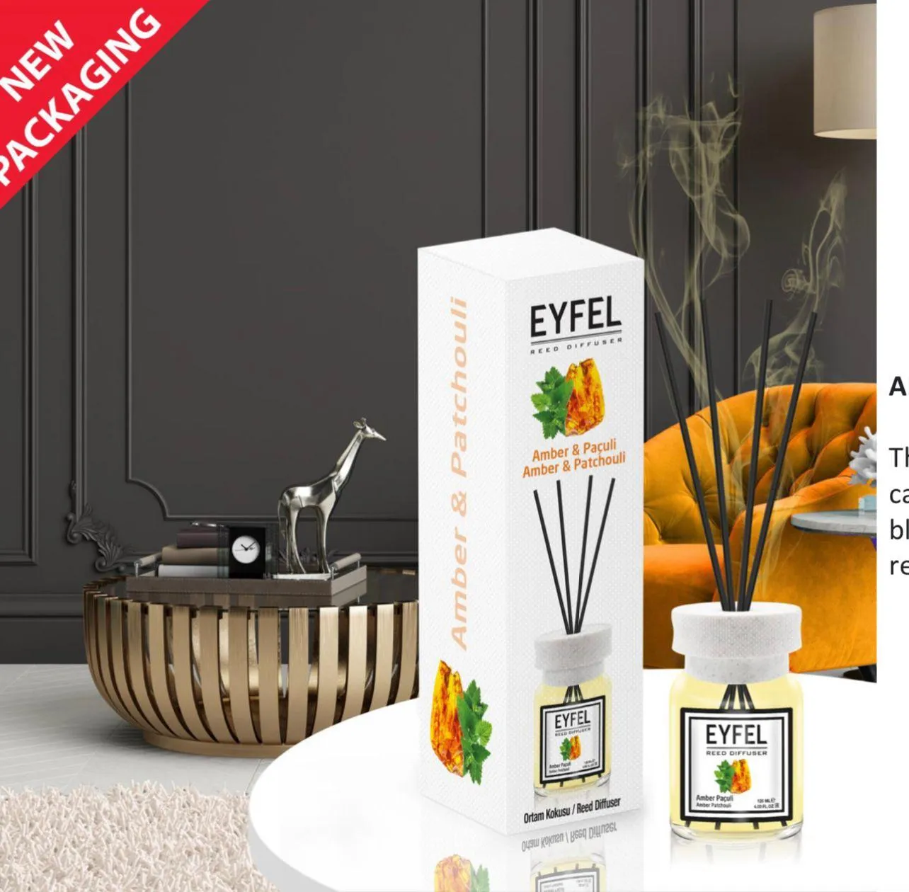 EYFEL Amber & Patchouli Reed Diffusers 120ml