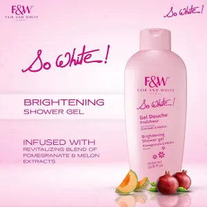 F & W So White Brightening Shower Gel 250ml / 1000ml