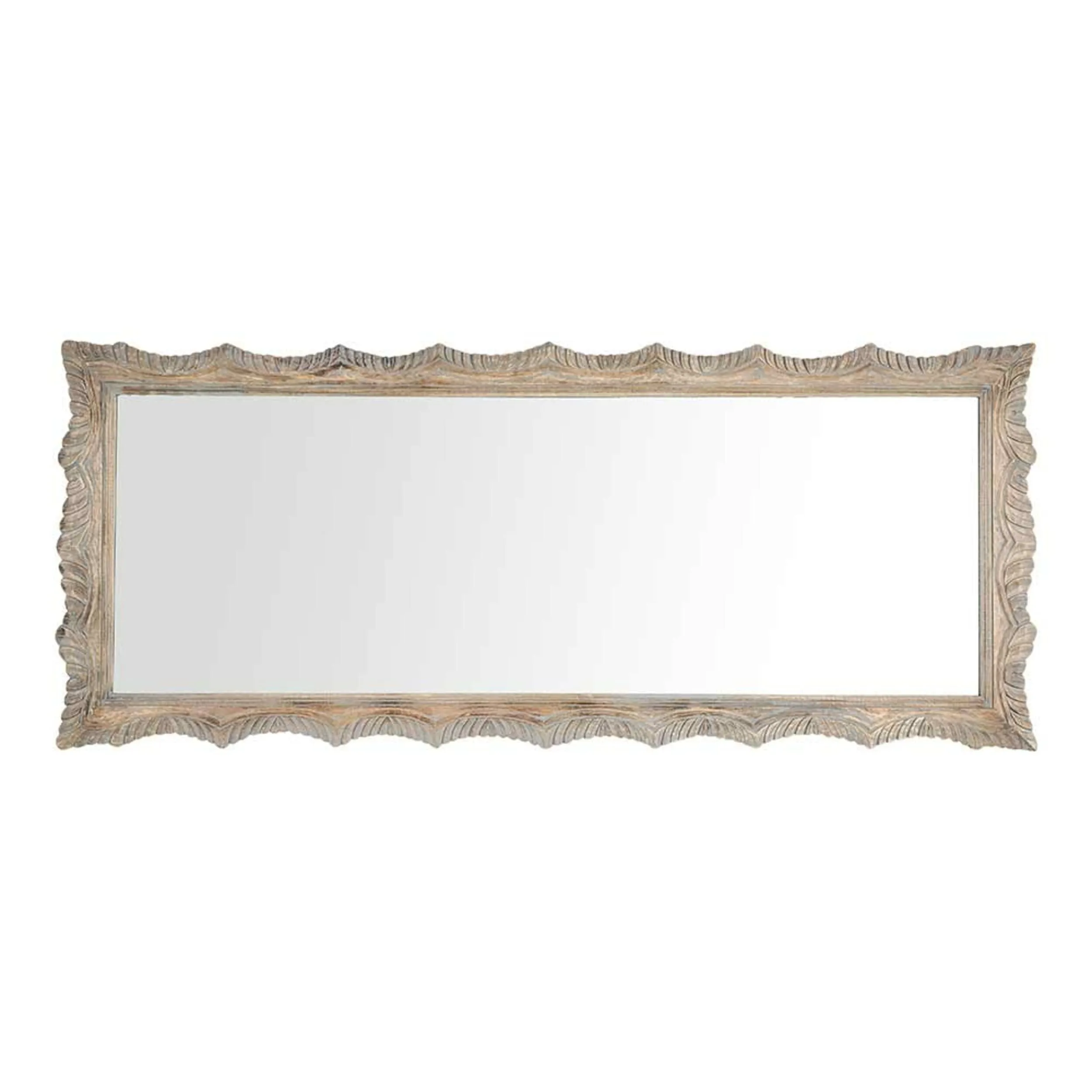 Frieze Scalloped Edge Hand Carved Mirror 90x215cm