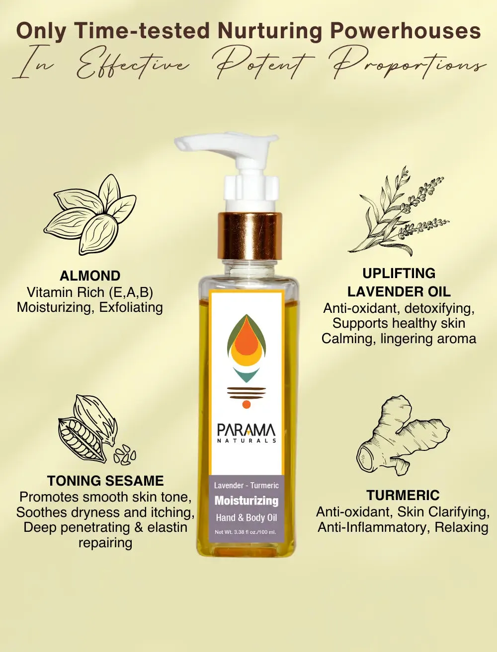 Lavender - Turmeric Moisturizing Hand & Body Oil