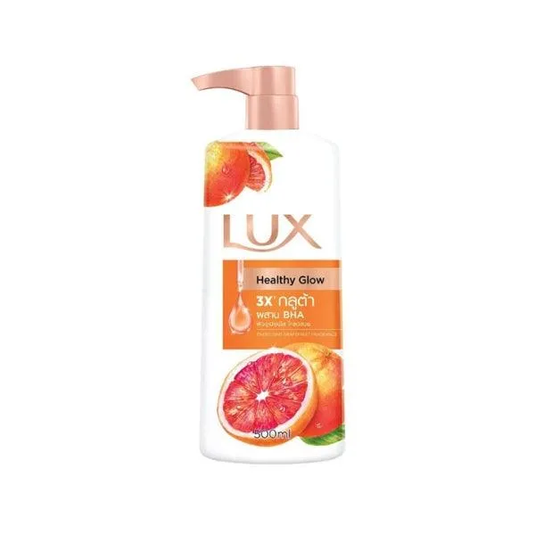 LUX HEALTHY GLOW 3X GRAPEFRUIT FRAGRANCE BODY WASH 500ML