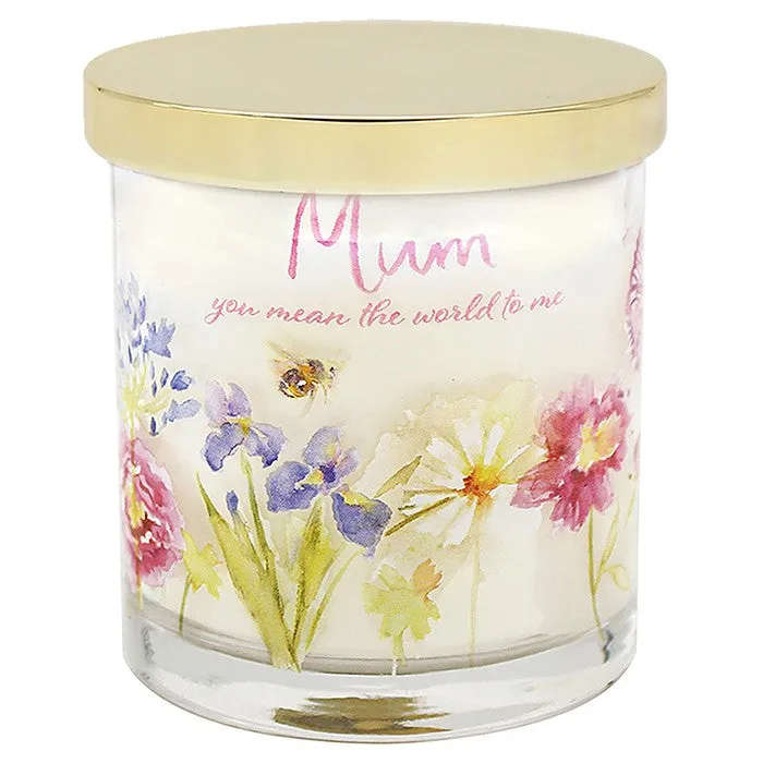 Mum's Floral Candle