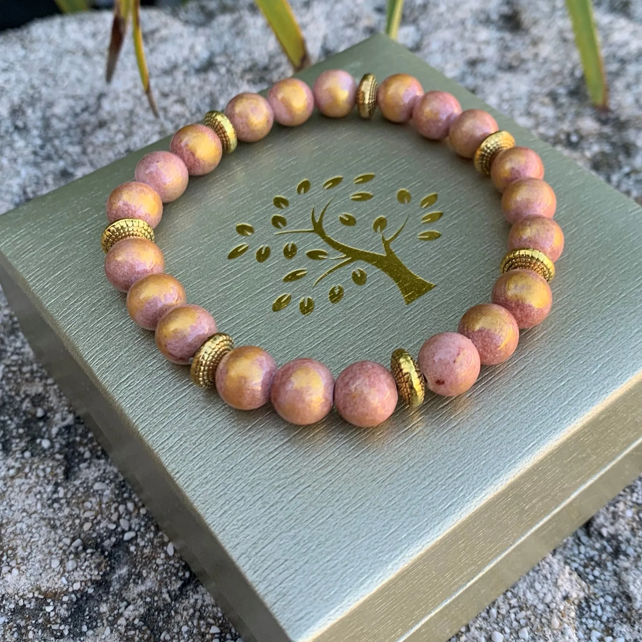 Salmon Jade Mashan bracelet, a bracelet for Mother's Day