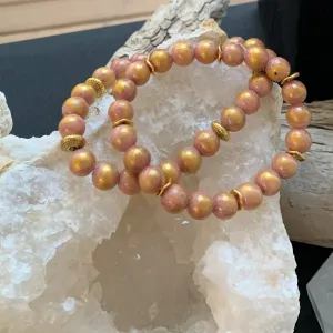 Salmon Jade Mashan bracelet, a bracelet for Mother's Day