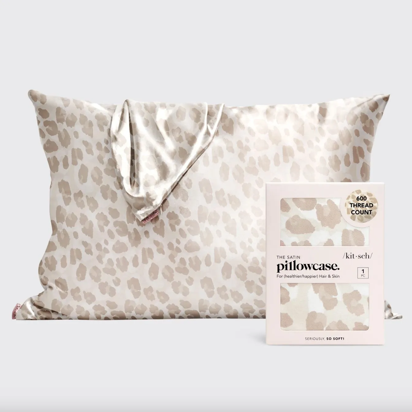 Satin Pillowcase in Leopard Print