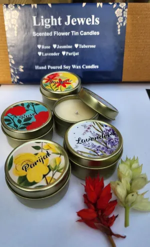 Spring Blossoms- 5 Soy Wax Tin Candles