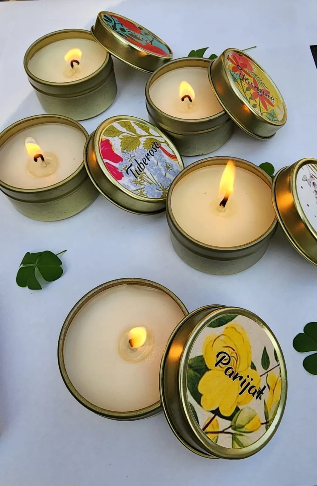 Spring Blossoms- 5 Soy Wax Tin Candles