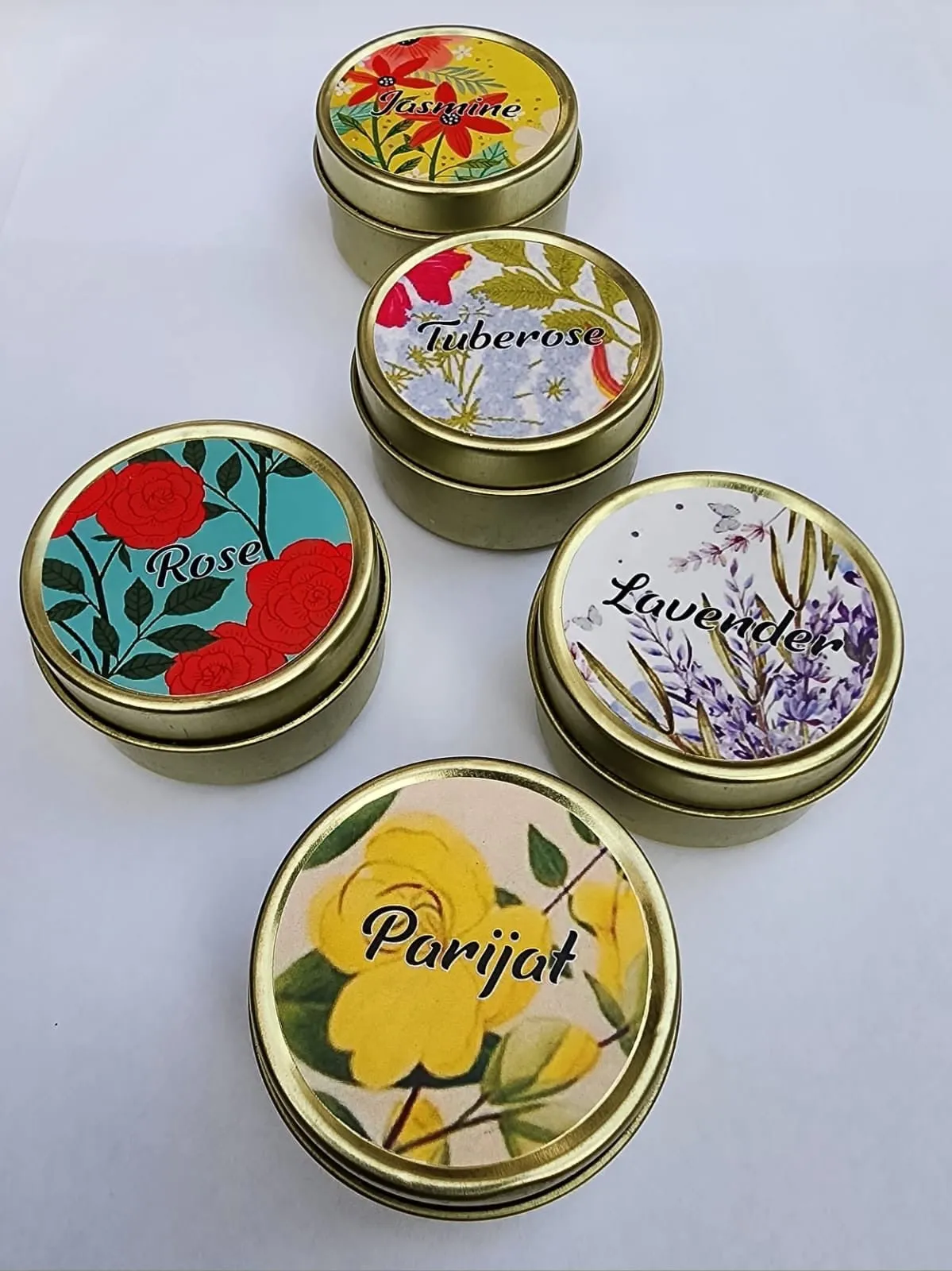 Spring Blossoms- 5 Soy Wax Tin Candles