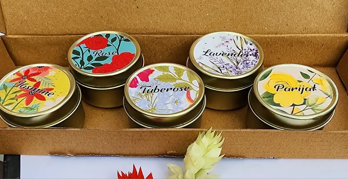 Spring Blossoms- 5 Soy Wax Tin Candles