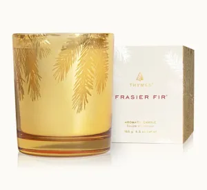 Thymes Frasier Fir Poured Candle – Gilded Gold – 6.5oz